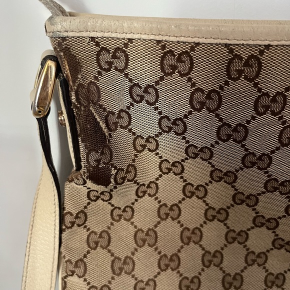 Authentic Gucci GG Canvas and Leather Abbey Messenger Bag - Picture 12 of 16